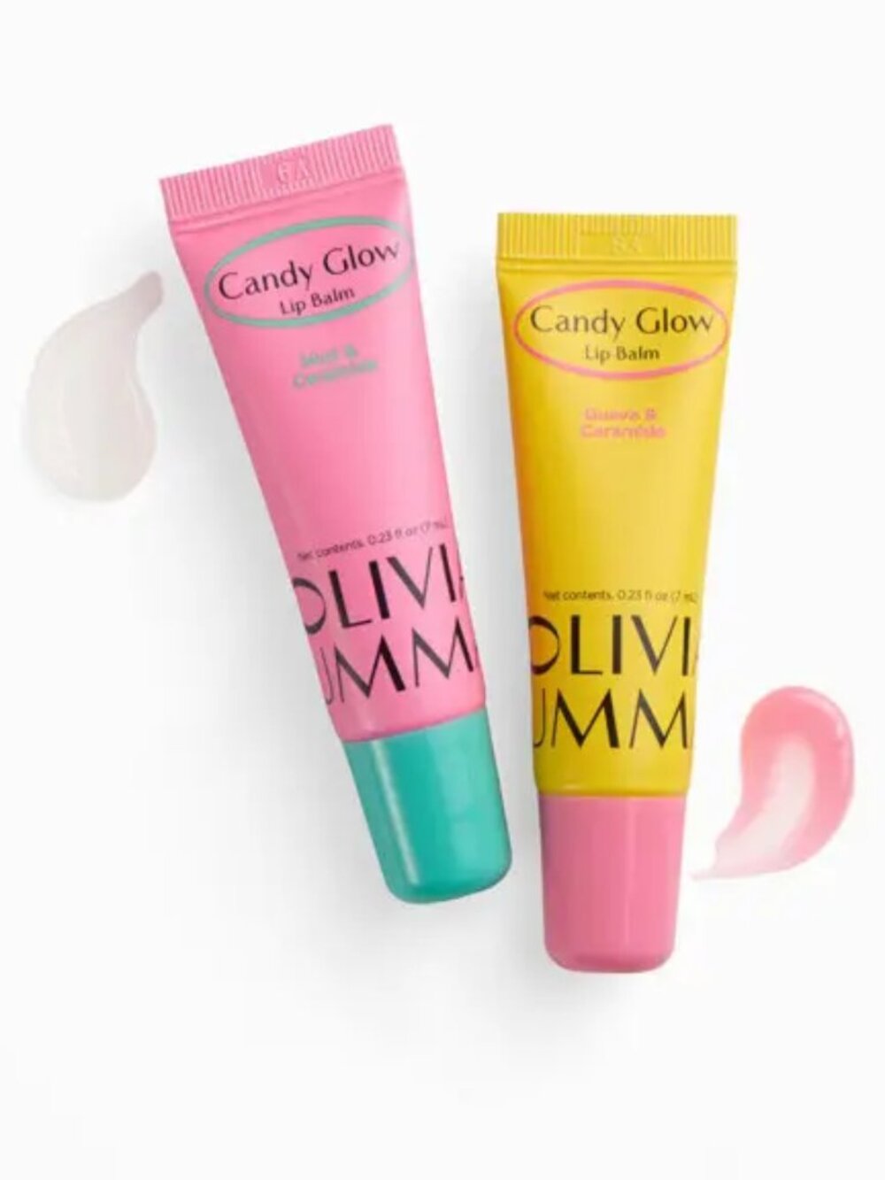 NIB - IPSY - OLIVIAUMMA  Candy Glow Lip Balm Duo in Mint & Guava - 0.23 FL OZ